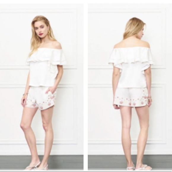 Rachael & Zoe Embroidered White Shorts Stephanie - Picture 3 of 15